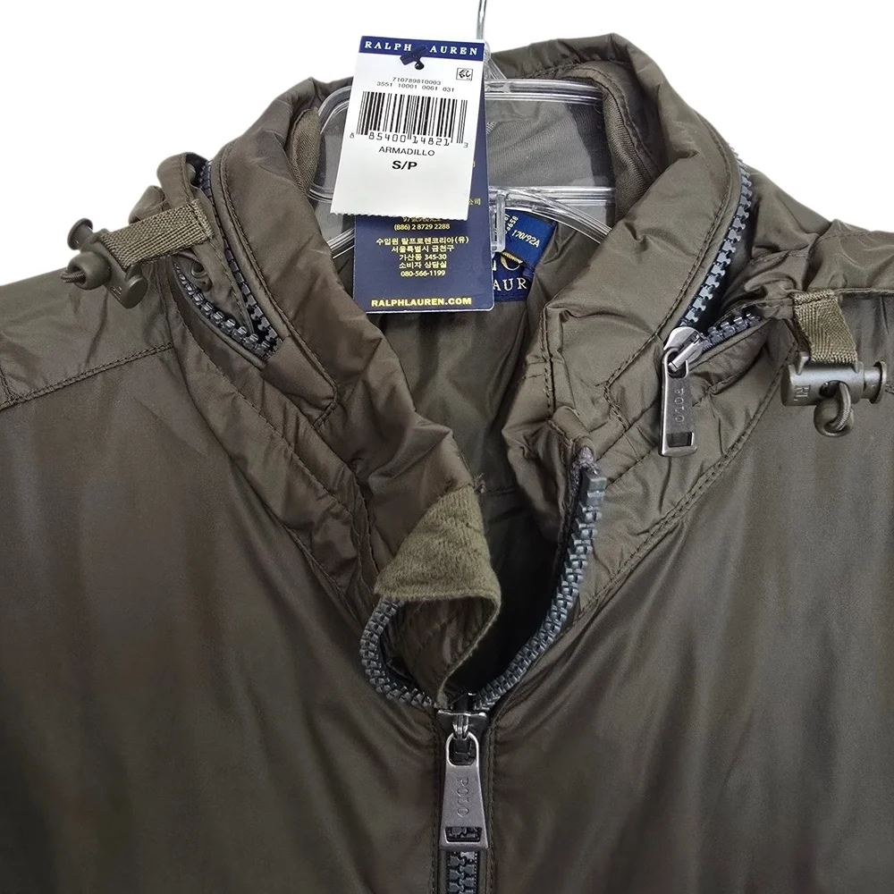 NWT Polo by Ralph Lauren Armadillo Men's Olive Green Windbraker Jacket